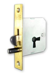 Cerradura p/Puerta Corrediza de Embutir Tipo Piano.
